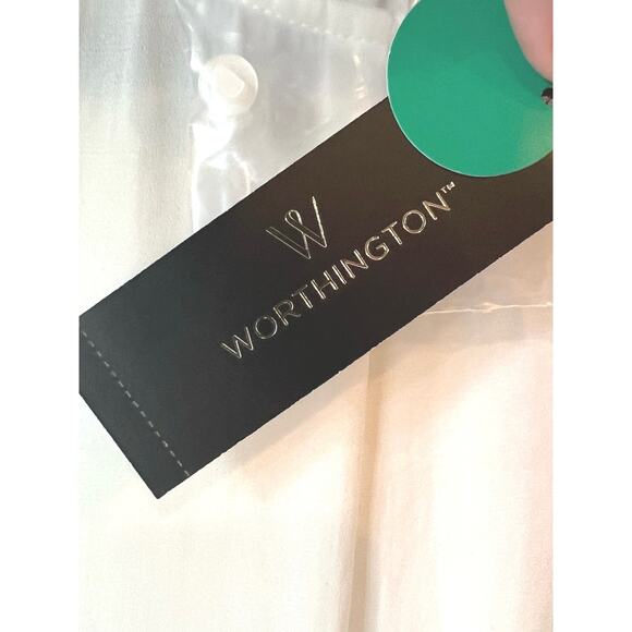 White Worthington Flowy Top with Butterfly Sleeves Size Small NWT - Picture 4 of 8